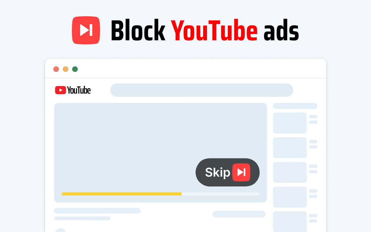 RedBlock YouTube Ad Blocker in action